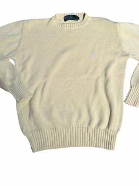 Vintage Ralph Lauren pale yellow Knit Sweater size 18 or women S-M